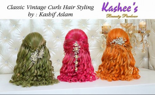 Classic Vintage Curls Hiar Styling By Kashif Aslam 001