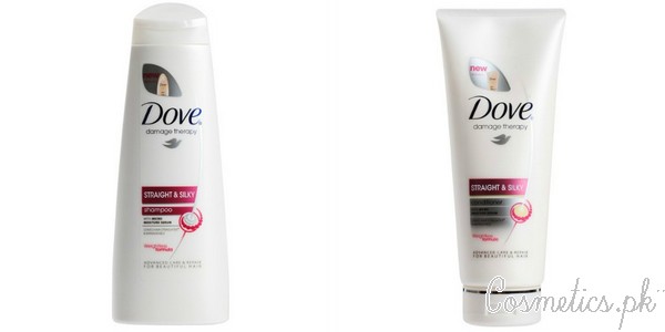 Hair Straightening Shampoo And Conditioner - Dove Staright and Silky Shampoo