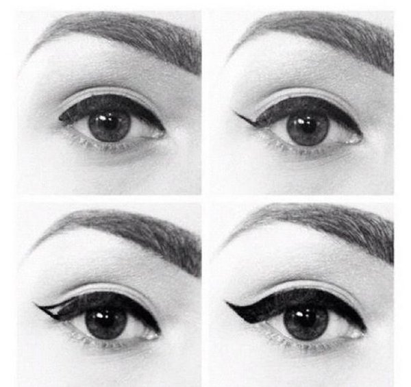 Top 10 Eyeliner Styles For Small And Big Eyes-Flick Eyeliner Styles