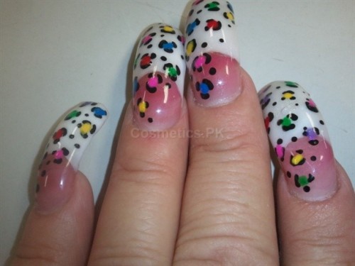 Animal Print Nail Art Design For Long Nails