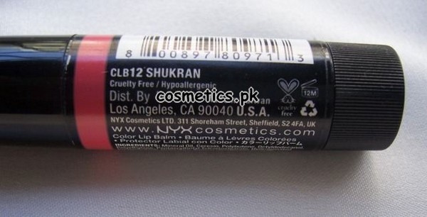 NYX Color Lip Balm Shukran 2014- Review and Swatches 3