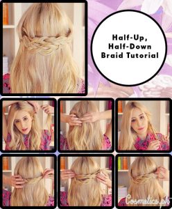 Half Up Half Down Hairstyle Tutorial Video 1