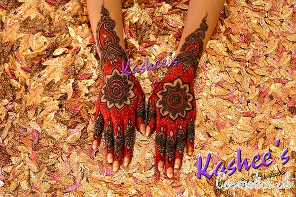 Bridal Mehndi and Hairstyling By Kashee's - Red Hand Mehndi