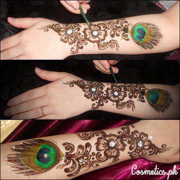 How To draw peacock feathers | Very Quick and Stylish Mehendi design for  beginners - YouTube