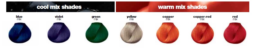 Majirel Hair Colour Shades - Cool Mix And Warm Shades