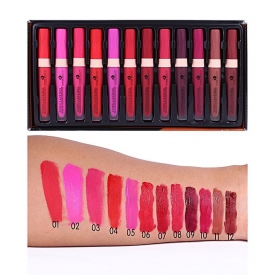 Habibi Beauty Set Of 12 – Waterproof Matte Liquid Lipstick